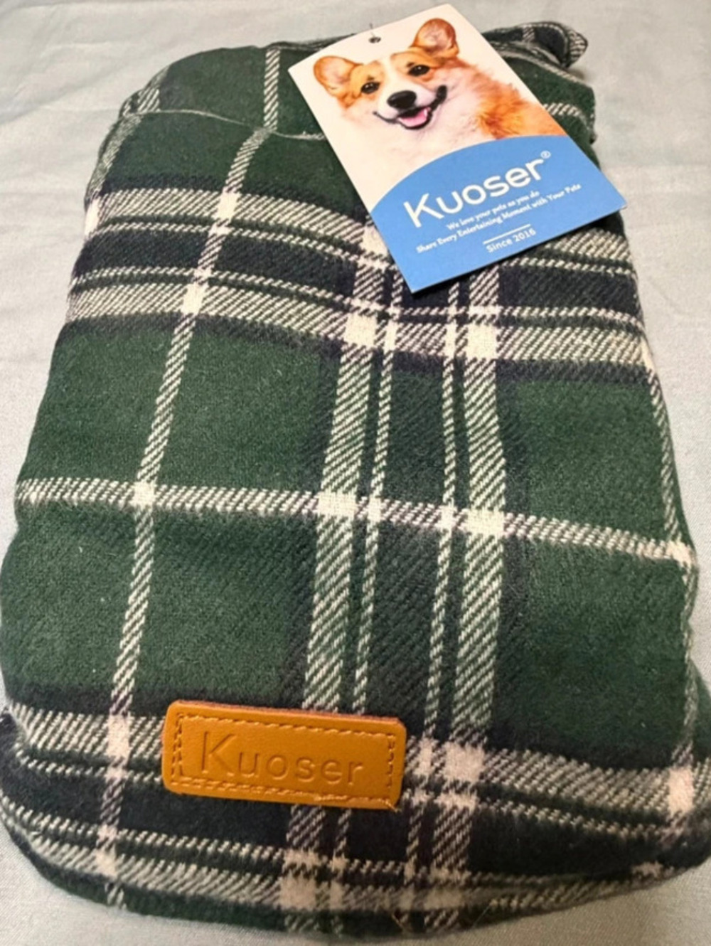 New with Tags Kuoser Reversible Plaid Dog Coat Vest - Size XS